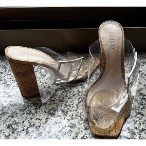 SCHUTZ Brown and Tan Sandals with Stylish Design